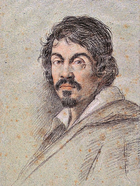 Ritratto di un uomo con barba Ritratto di un uomo con barba di media lunghezza e capelli scuri ricci, indossando un mantello chiaro.